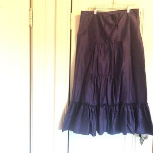 POP Population Indigo blue long skirt